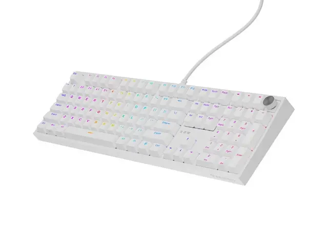 Клавиатура, Genesis Mechanical Gaming Keyboard Thor 404 White RGB Backlight Gateron Peach Silent, US Layout - image 5