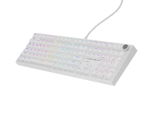 Клавиатура, Genesis Mechanical Gaming Keyboard Thor 404 White RGB Backlight Gateron Peach Silent, US Layout - image 5