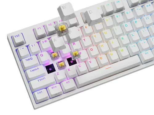 Клавиатура, Genesis Mechanical Gaming Keyboard Thor 404 White RGB Backlight Gateron Peach Silent, US Layout - image 7