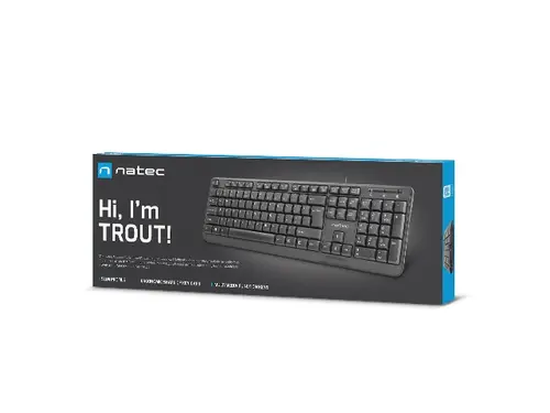 Клавиатура, Natec Keyboard Trout US Layout Slim, Black - image 4