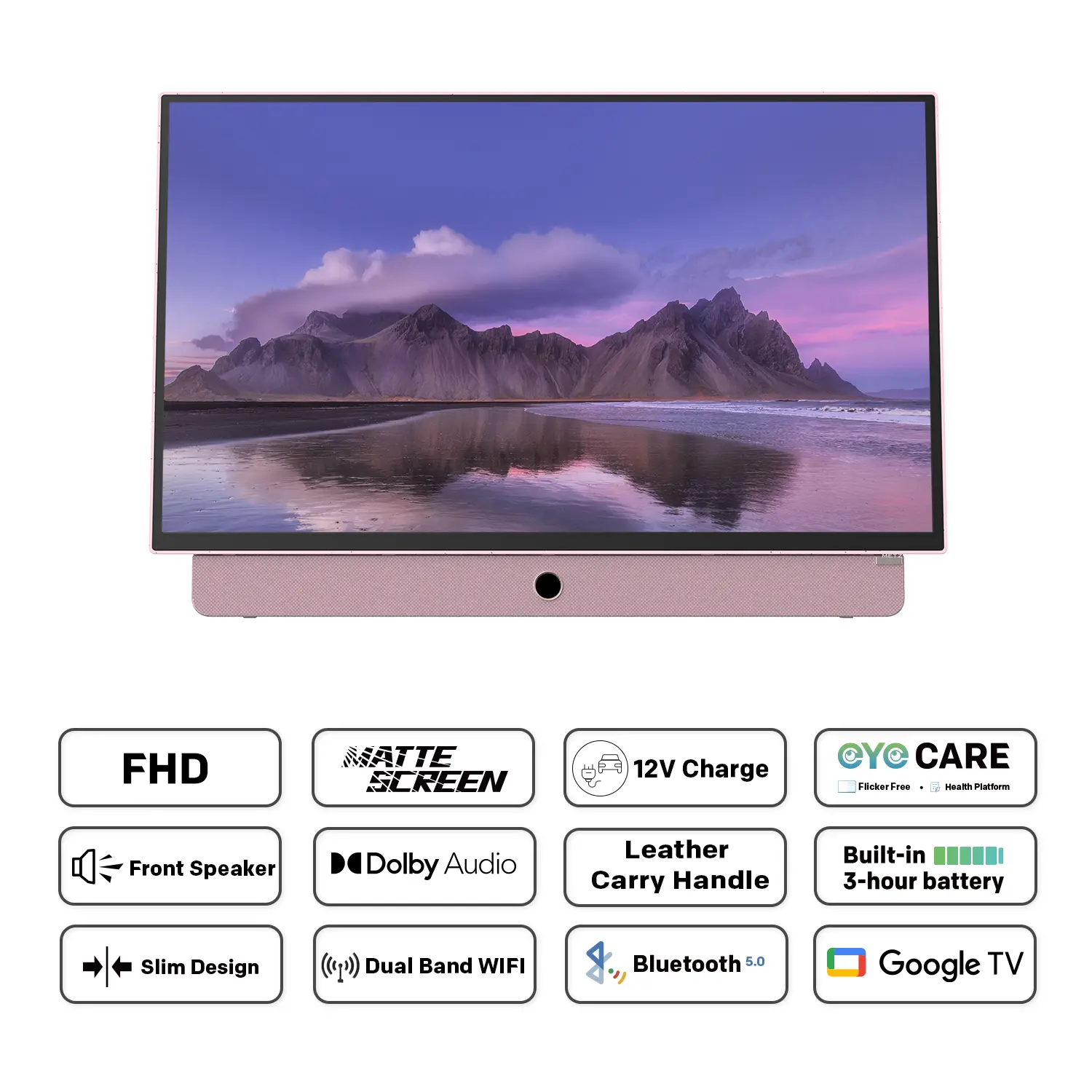 METZ Televizor portabil 24MPE7300Z 24" LED FHD(1920x1080) GoogleTV, HDR10, roz - image 5