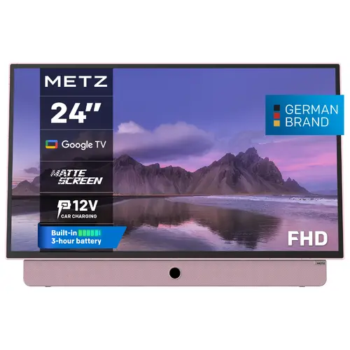 METZ Televizor portabil 24MPE7300Z 24" LED FHD(1920x1080) GoogleTV, HDR10, roz - 1