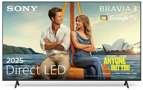 Телевизор, Sony K-65S35 65" 4K HDR TV BRAVIA 3 ,Direct LED,4K HDR Processor X1 ,Triluminos PRO, Live Colour,Dynamic Contrast Enhancer,Motionflow XR 200/240 Hz,X-Balanced Speaker,Dolby Atmos,DVB-C / DVB-T/T2 / DVB-S/S2,4xHDMI,2xUSB,Android TV, Google TV