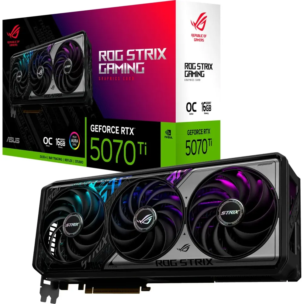 Видео карта, Asus ROG Strix GeForce RTX 5070 Ti 16GB GDDR7 OC
