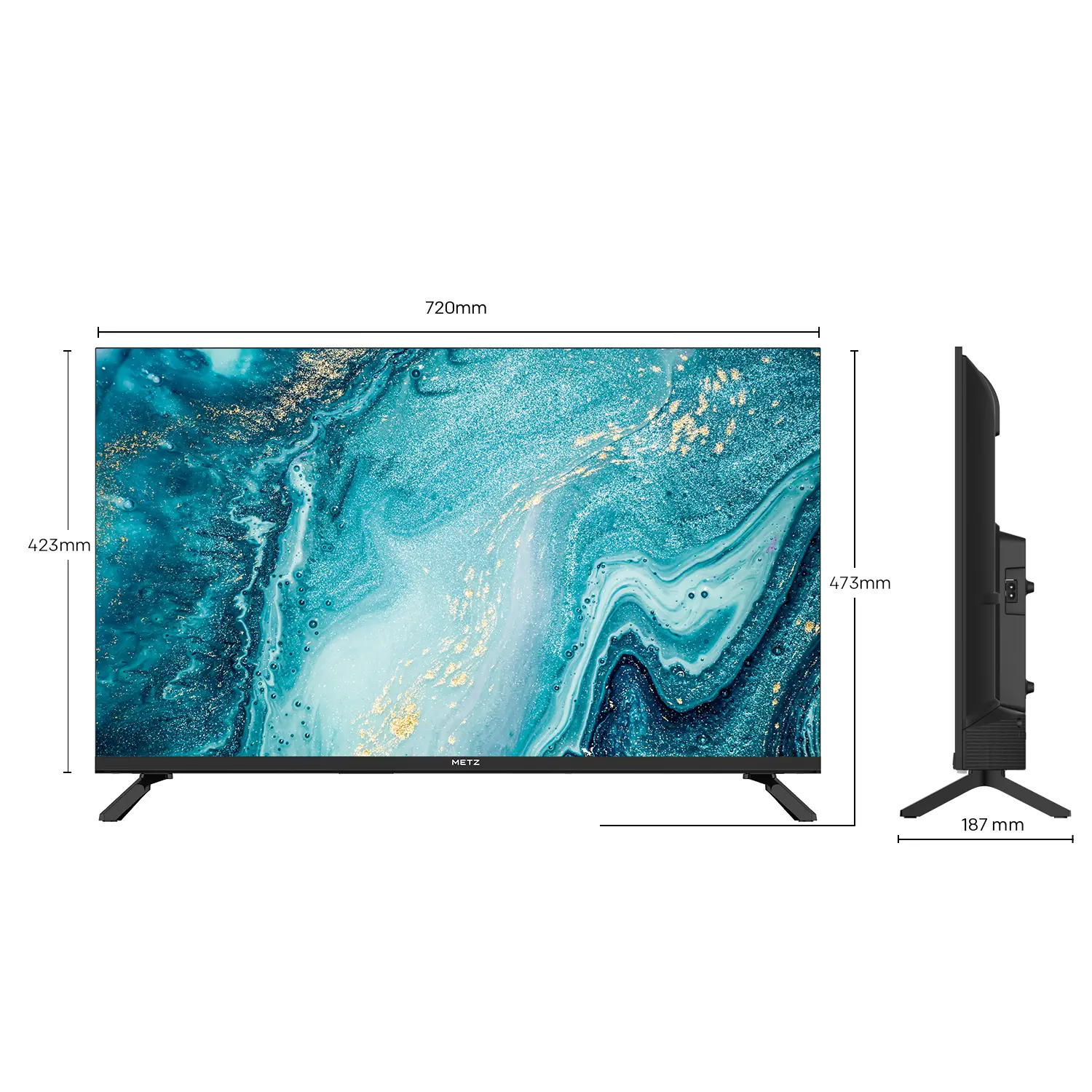 METZ Телевизор 40MTE2000Z 40" LED TV, HD, черен - image 1