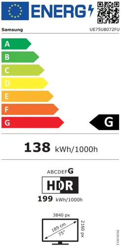 Телевизор, Samsung 75" 75U8072F Smart 4K Ultra HD LED 50Hz Model 2025 Black - image 5