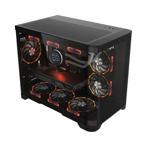 1stPlayer кутия Case mATX - UV6 Black - image 1