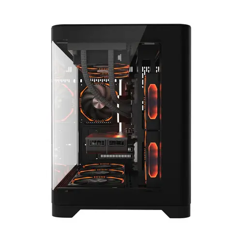 1stPlayer кутия Case mATX - UV6 Black - image 2