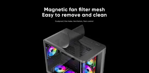 1stPlayer кутия Case mATX - UV6 Black - image 7