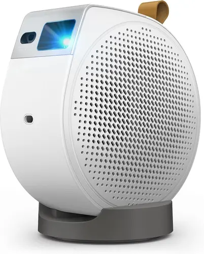 Мултимедиен проектор, BenQ GV50 Laser Portable Projector, 1080p (1920x1080), 100K:1, 500 ANSI Lumens, 1.2X, Auto Keystone, HDMI (ARC 5.1 channel), USB-C (w/DP PD), USB, BT 5.0,  2x4W Speakers + 10W Woofer, Google TV, SmartRemote App, WiFi, 2.1kg, White