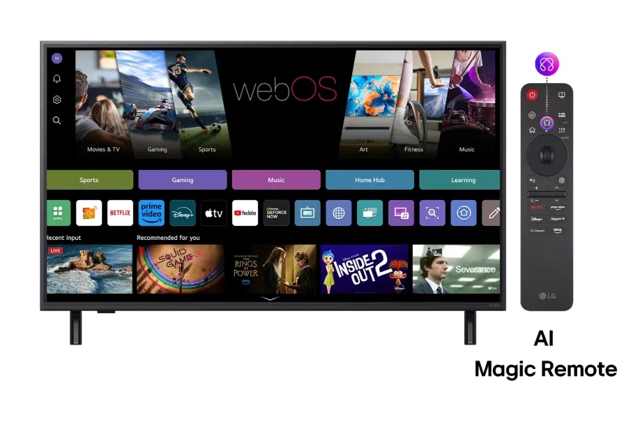 Телевизор, LG 43QNED82A3B, 43" 4K QNED HDR Smart TV, 3840x2160, DVB-T2/C/S2, Alpha 7 AI Processor, HDR10 / HLG, webOS 25 ThinQ, VRR / ALLM / HGiG, 4K Upscaling, WiFi 5, Voice Controll, Bluetooth 5, AirPlay 2, LAN, CI, HDMI, SPDIF, Google Cast, 2 pole Stand - image 1