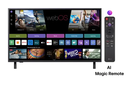 Телевизор, LG 43QNED82A3B, 43" 4K QNED HDR Smart TV, 3840x2160, DVB-T2/C/S2, Alpha 7 AI Processor, HDR10 / HLG, webOS 25 ThinQ, VRR / ALLM / HGiG, 4K Upscaling, WiFi 5, Voice Controll, Bluetooth 5, AirPlay 2, LAN, CI, HDMI, SPDIF, Google Cast, 2 pole Stand - image 1