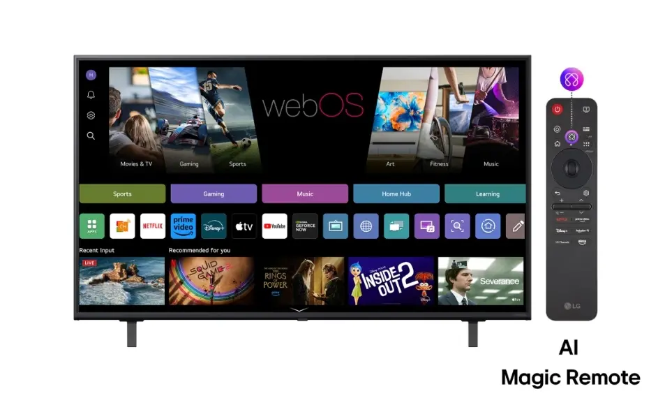 Телевизор, LG 50NANO80A3B, 50" 4K HDR Smart Nano Cell TV, 3840x2160, DVB-T2/C/S2, AI Alpha 7, HDR 10 PRO, webOS 25, ThinQ AI, VRR, ALLM, HGiG, WiFi, Clear Voice, AI Upscaling, Bluetooth, Hdmi e-ARC , CI, LAN, AirPlay2, Chromecast, 2 Pole stand, Black - image 1