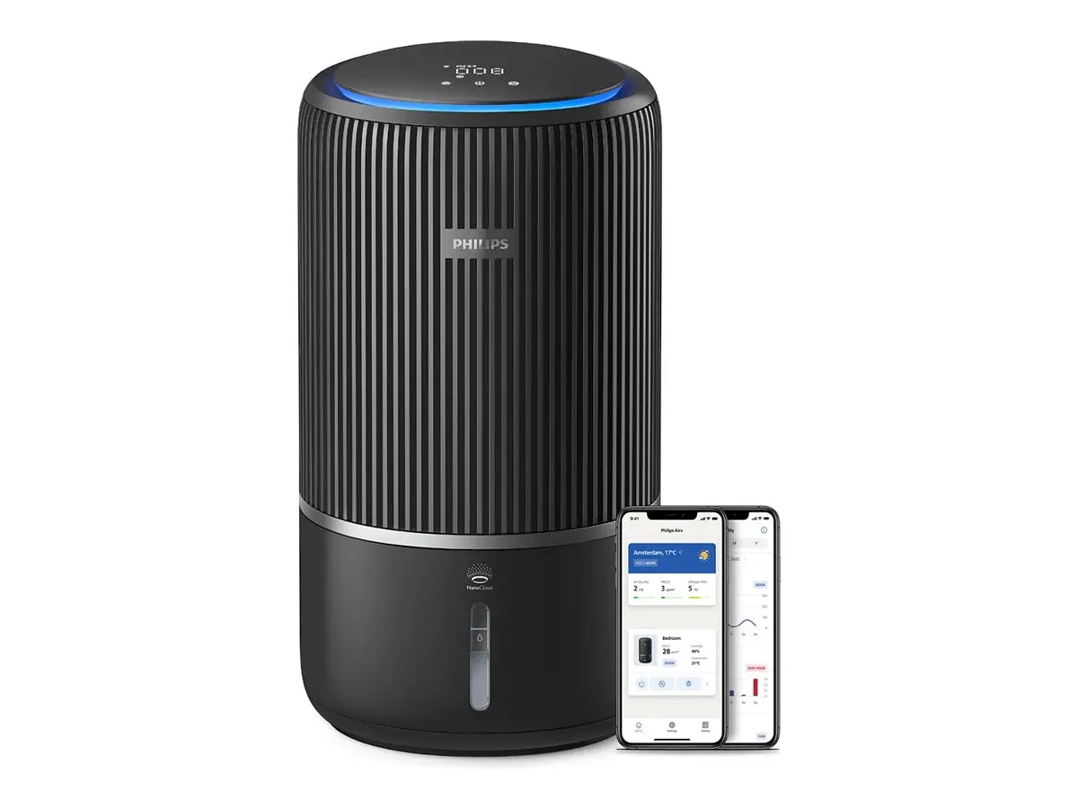 PHILIPS Пречиствател и овлажнител за въздух Серия PureProtect Water 3400 за помещения до До 78м2 3-слойната филтрация