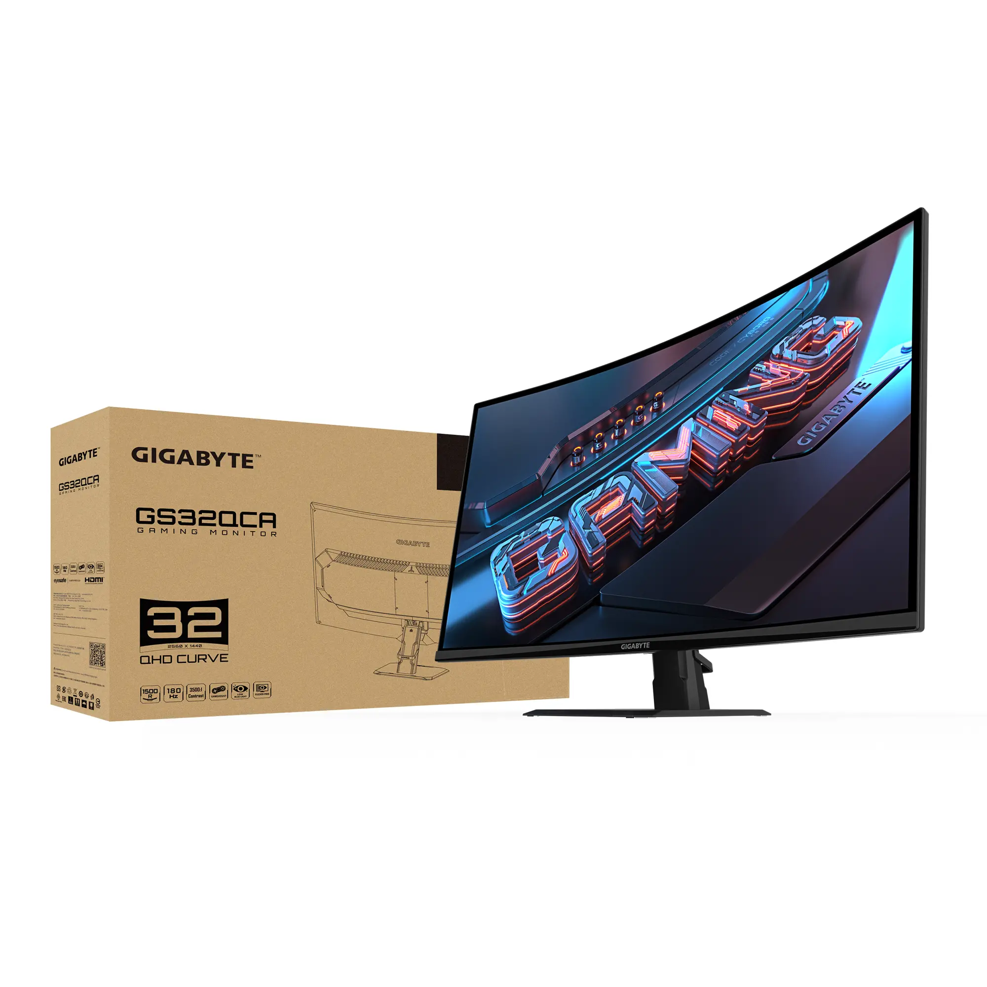 Геймърски Монитор Gigabyte GS32QCA - 32" inch SS/VA 1500R, QHD (2560x1440), 180Hz, 1ms, HDR Ready - image 7