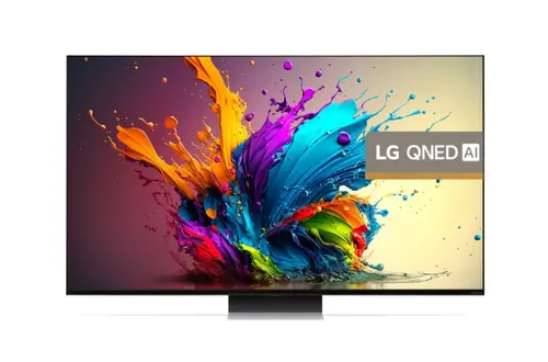 Телевизор, LG 65QNED91T3A, 65" 4K HDR Smart QNED TV MiniLED, 3840x2160, 120Hz, DVB-T2/C/S2, AI Alpha 8, HDR 10 PRO, webOS 24, ThinQ AI, WiFi, FreeSync Compatible, VRR, AI Upscaling, AI Sound Pro (Virtual 9.1.2 Up-mix), Bluetooth, Hdmi, Multi View, LAN, AirPlay2, Do