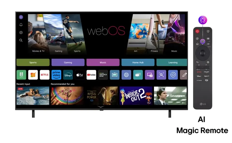 Телевизор, LG 75QNED80A3A, 75" 4K QNED HDR Smart TV, 3840x2160, DVB-T2/C/S2, Alpha 7 AI Processor, HDR10 / HLG, webOS 25 ThinQ, VRR / ALLM / HGiG, 4K Upscaling, WiFi 5, Voice Controll, Bluetooth 5.1, AirPlay 2, LAN, CI, HDMI, SPDIF, Google Cast, 2 pole Stand - image 1