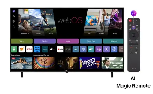 Телевизор, LG 75QNED80A3A, 75" 4K QNED HDR Smart TV, 3840x2160, DVB-T2/C/S2, Alpha 7 AI Processor, HDR10 / HLG, webOS 25 ThinQ, VRR / ALLM / HGiG, 4K Upscaling, WiFi 5, Voice Controll, Bluetooth 5.1, AirPlay 2, LAN, CI, HDMI, SPDIF, Google Cast, 2 pole Stand - image 1