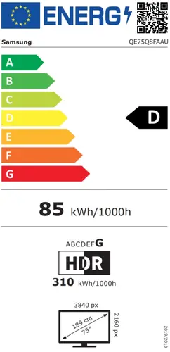 Телевизор, Samsung QLED 75Q8F, 189 cm, Smart, 4K Ultra HD, 50Hz Model 2025 - image 4