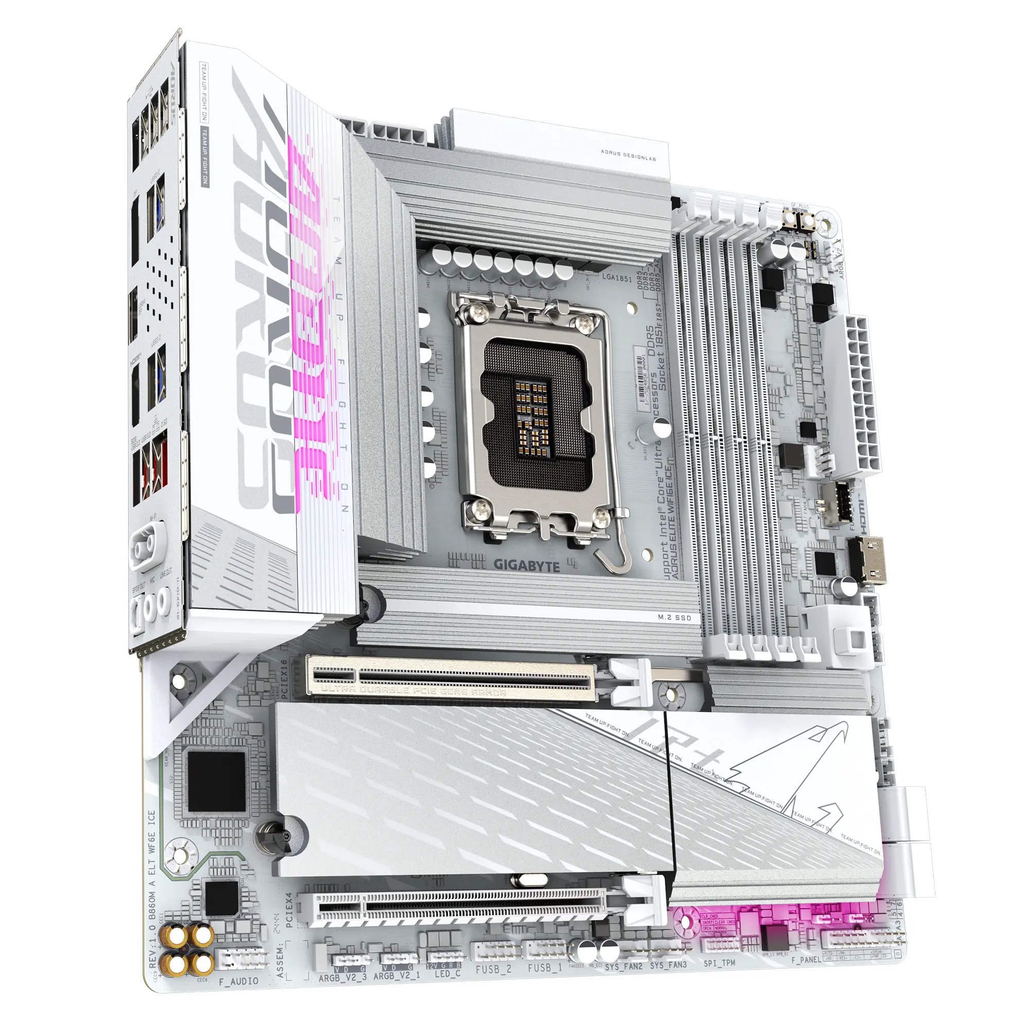 Дънна платка GIGABYTE B860M AORUS ELITE WiFi 6E ICE, LGA 1851 - image 1