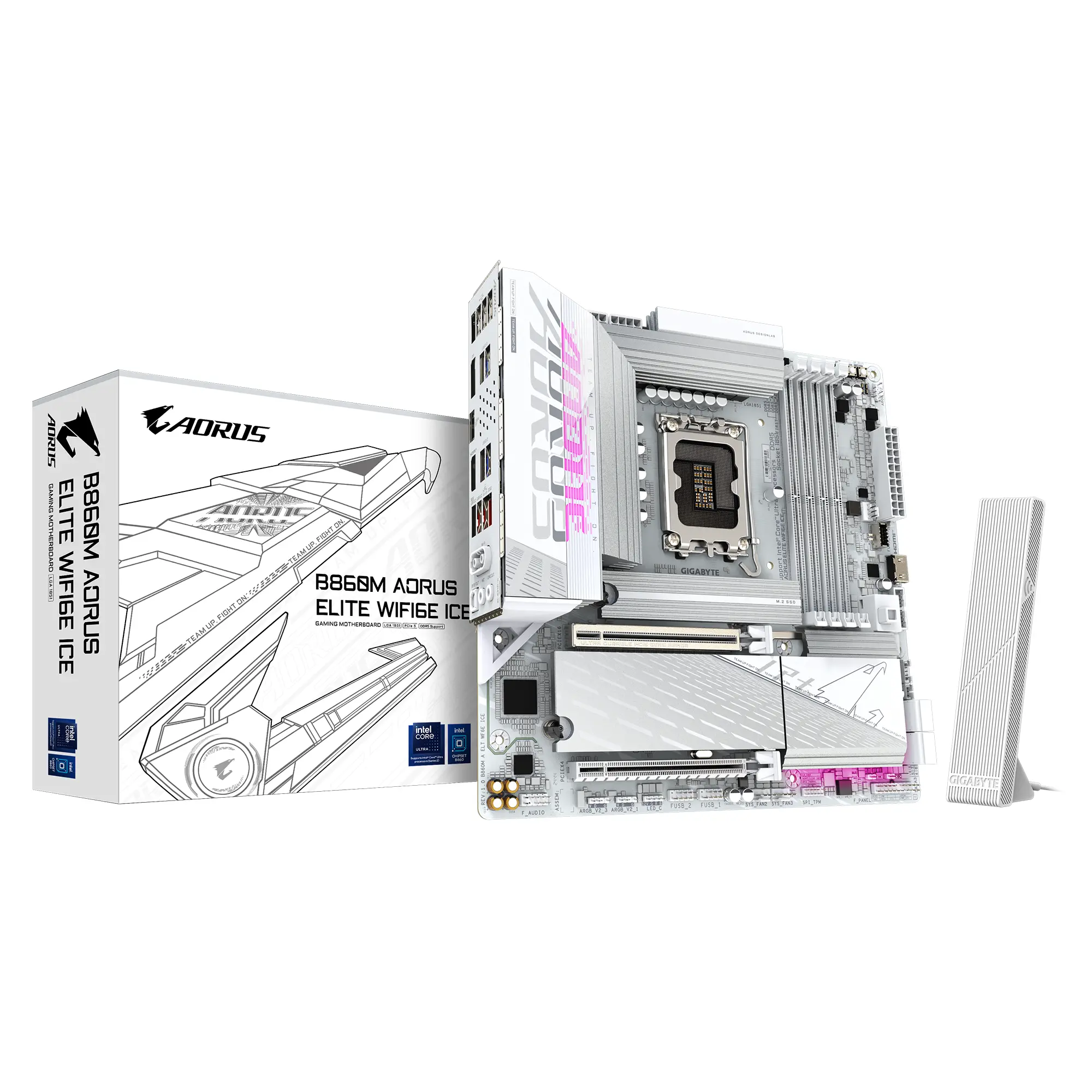 Дънна платка GIGABYTE B860M AORUS ELITE WiFi 6E ICE, LGA 1851 - image 4