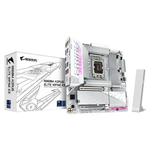 Дънна платка GIGABYTE B860M AORUS ELITE WiFi 6E ICE, LGA 1851 - image 4