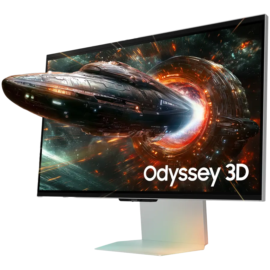 Монитор, Samsung LS27FG900XU 27" Odyssey 3D G90XF 4K 165Hz IPS 16:9 3840 x 2160 Display Port HDMI USB Hub, Silver - image 2