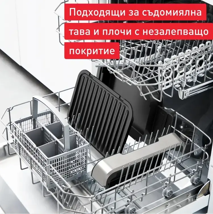 Барбекю, Tefal GC774D30 Optigrill 4In1 Inox, (Grill, Bbq, Oven, Complete Meal), 600Cm2 Cooking Surface, Automatic Cooking Sensor, 9 Automatic Programs, 3 Adjustable Temp., Cooking Level Indicator, Non-Stick Die-Cast Alum. Plates - image 5