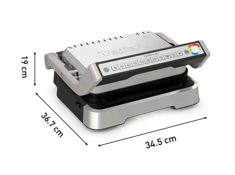 Барбекю, Tefal GC774D30 Optigrill 4In1 Inox, (Grill, Bbq, Oven, Complete Meal), 600Cm2 Cooking Surface, Automatic Cooking Sensor, 9 Automatic Programs, 3 Adjustable Temp., Cooking Level Indicator, Non-Stick Die-Cast Alum. Plates - image 7