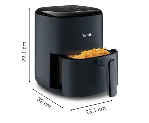 Уред за здравословно готвене, Tefal EY145B10 Easy Fry Compact 3L, (1Kg, 4 Portions), Java Pepper, 1300W, Automatic Prog (8), Temp Seting, Timer, Auto-Off - image 3