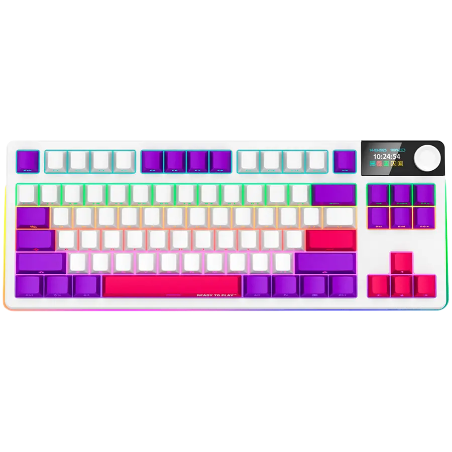 LORGAR Gaming Keyboard KBP70TKLW Pro Wireless White EN