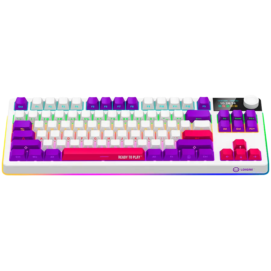 LORGAR KBP70TKLW, Wireless TKL Mechanical Gaming Keyboard Pro, White, EN layout - image 2