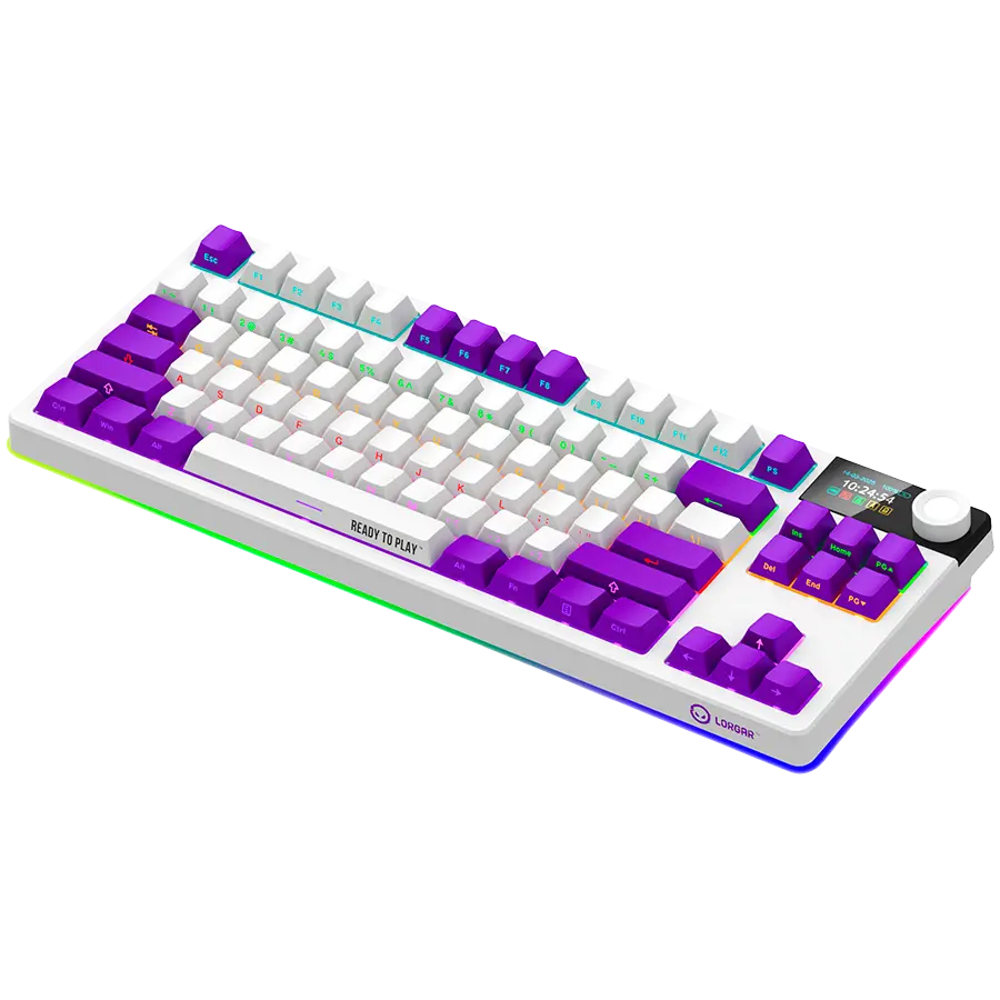 LORGAR KBP70TKLW, Wireless TKL Mechanical Gaming Keyboard Pro, White, EN layout - image 6
