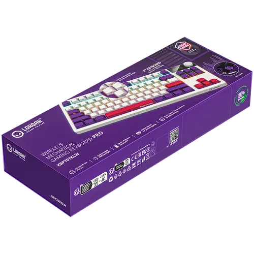 LORGAR Gaming πληκτρολόγιο KBP70TKLW Pro ασύρματο λευκό EN - 9