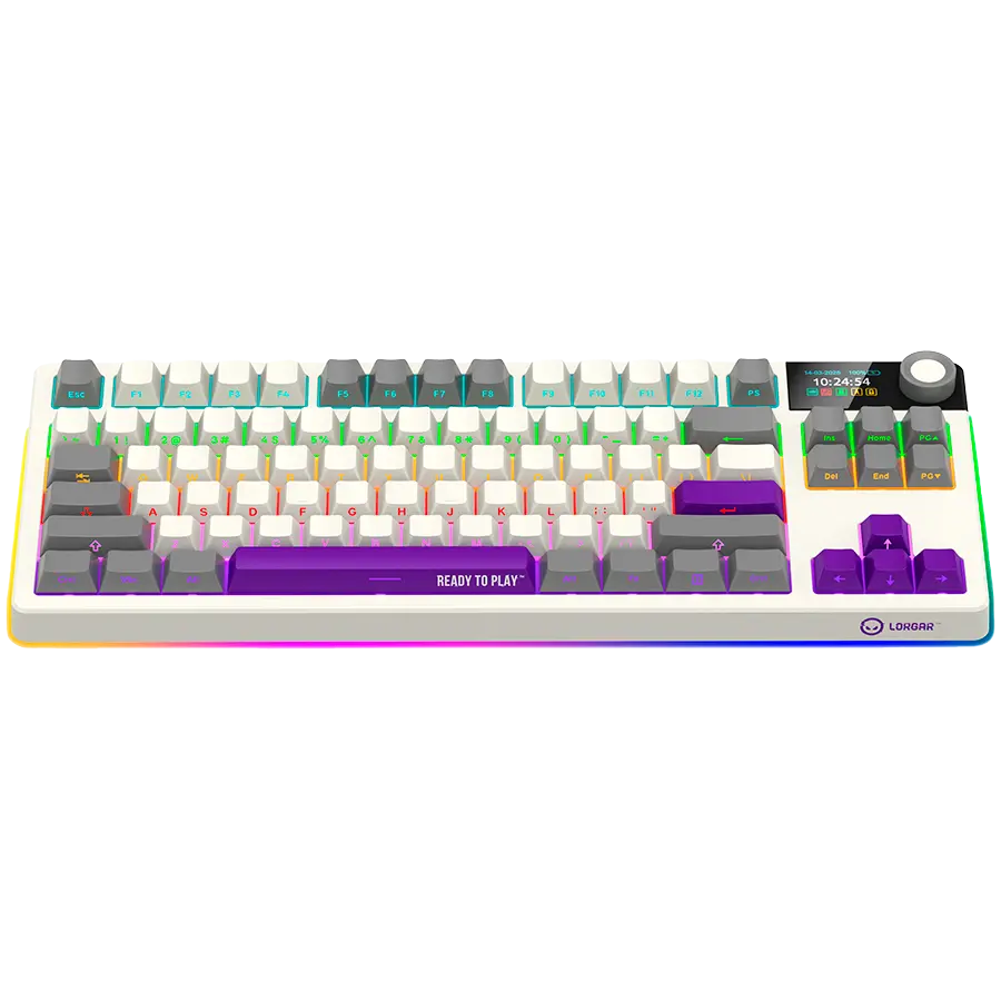 LORGAR KBP70TKLW, Wireless TKL Mechanical Gaming Keyboard Pro, Beige, EN layout - image 2