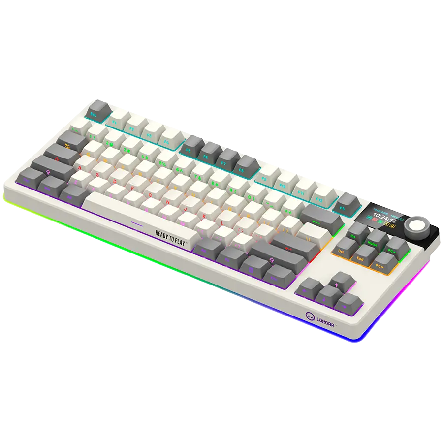 LORGAR KBP70TKLW, Wireless TKL Mechanical Gaming Keyboard Pro, Beige, EN layout - image 6
