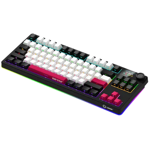 LORGAR KBP70TKLW, Wireless TKL Mechanical Gaming Keyboard Pro, Black/red, EN layout - image 1