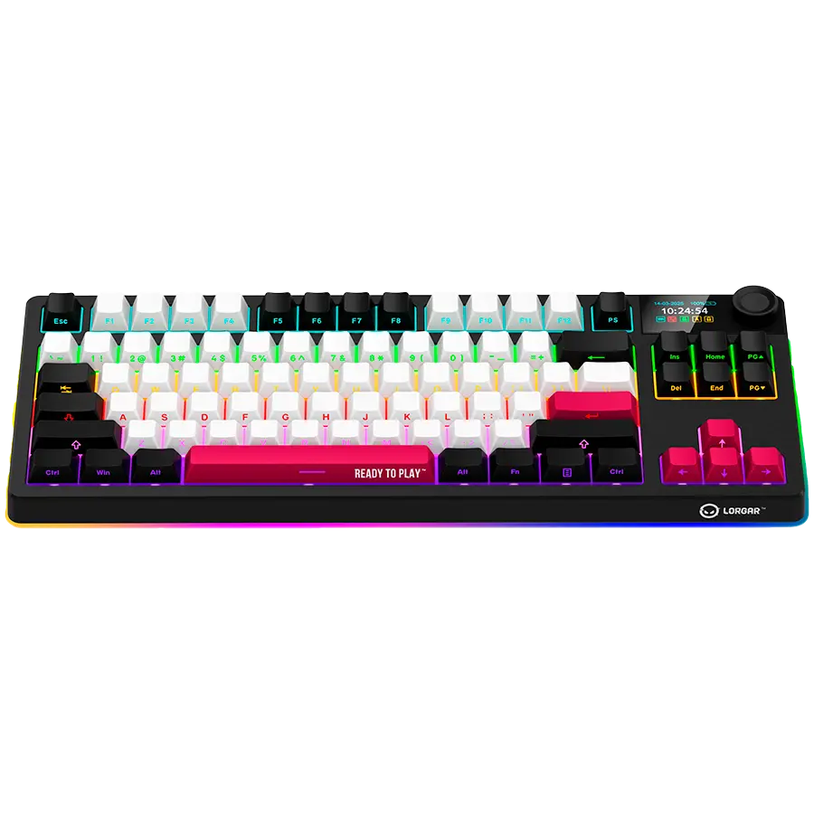 LORGAR KBP70TKLW, Wireless TKL Mechanical Gaming Keyboard Pro, Black/red, EN layout - image 2
