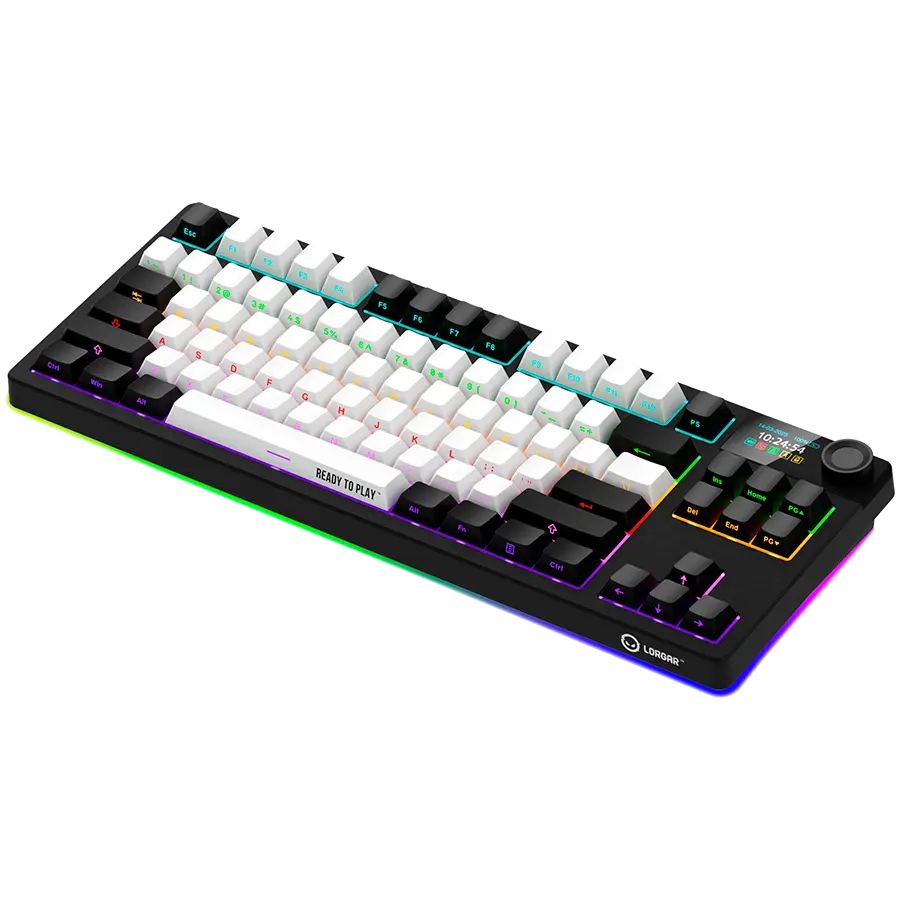 LORGAR KBP70TKLW, Wireless TKL Mechanical Gaming Keyboard Pro, Black/red, EN layout - image 6