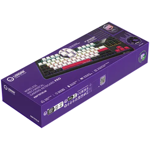 LORGAR KBP70TKLW, Wireless TKL Mechanical Gaming Keyboard Pro, Black/red, EN layout - image 8