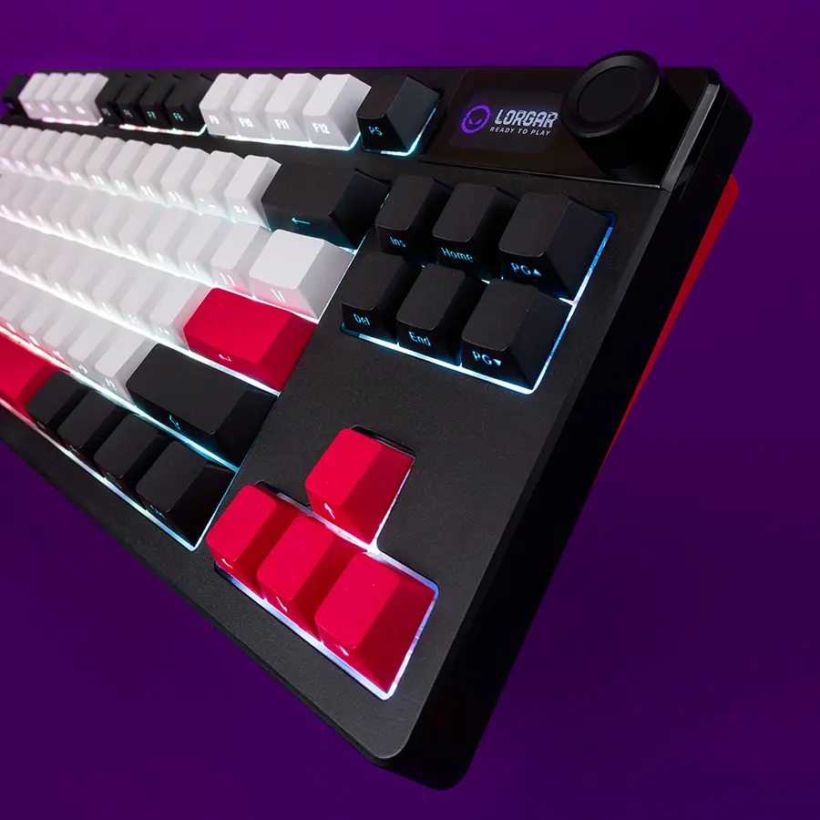 LORGAR KBP70TKLW, Wireless TKL Mechanical Gaming Keyboard Pro, Black/yellow, EN layout - image 12