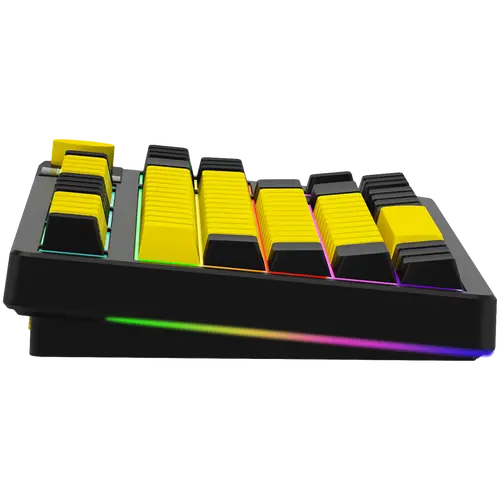 LORGAR KBP70TKLW, Wireless TKL Mechanical Gaming Keyboard Pro, Black/yellow, EN layout - image 3