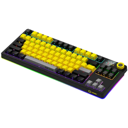 LORGAR KBP70TKLW, Wireless TKL Mechanical Gaming Keyboard Pro, Black/yellow, EN layout - image 6