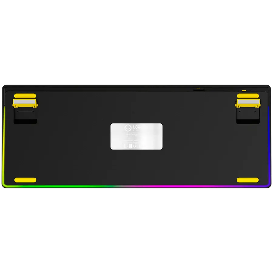 LORGAR KBP70TKLW, Wireless TKL Mechanical Gaming Keyboard Pro, Black/yellow, EN layout - image 7