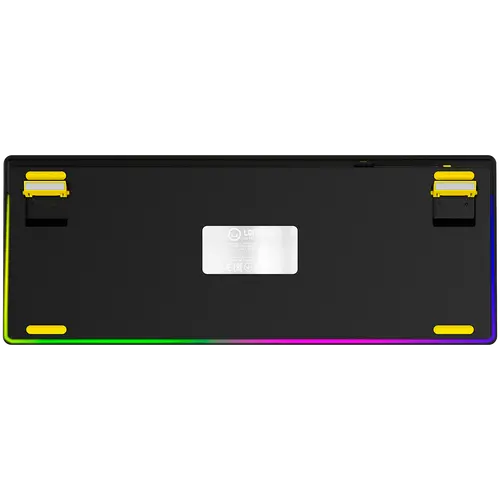 LORGAR KBP70TKLW, Ασύρματο TKL μηχανικό gaming πληκτρολόγιο Pro, μαύρο/κίτρινο, διάταξη EN - 8