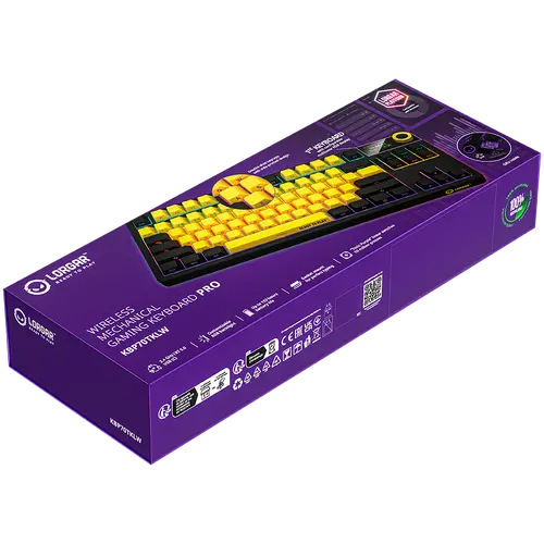 LORGAR Gaming Πληκτρολόγιο KBP70TKLW Pro Ασύρματο Κίτρινο EN - 9
