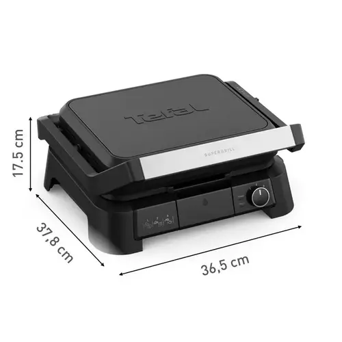 Барбекю, Tefal GC5108E0 Supergrill 3In1 Black Eu - image 2
