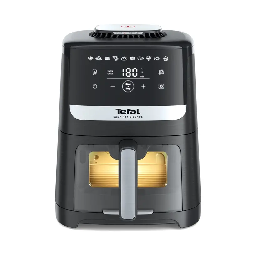 Aparat pentru gătit sănătos, Tefal EY5568E0 Fry Easy Fry Silence Vision Xl