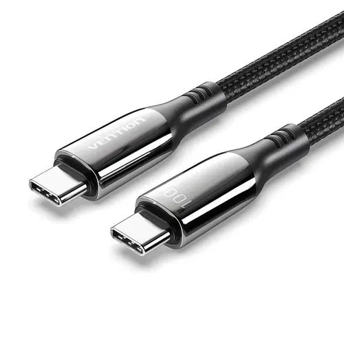 Vention кабел USB2.0 Type-C/Type-C 100W, LED display 2m - CTKBH