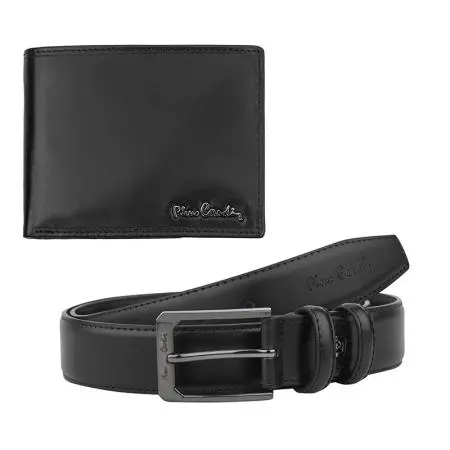 Мъжки комплект портфейл и колан Pierre Cardin - 125 см